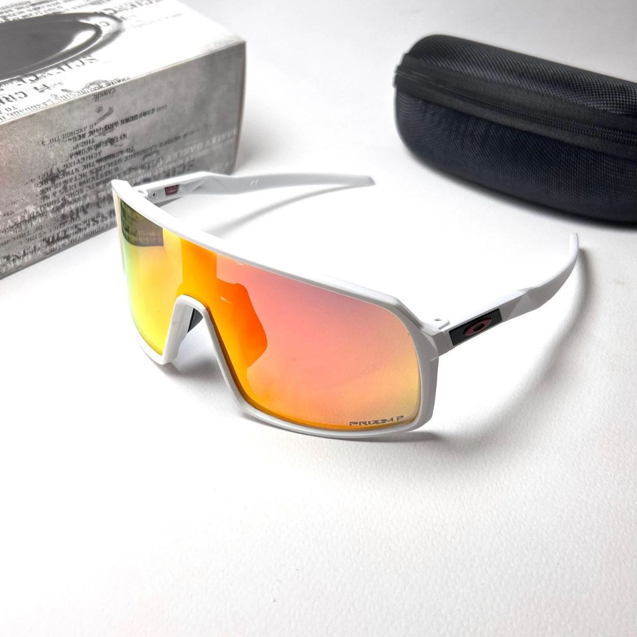 Premium White Frame Mirror Sports Sunglasses