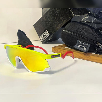 Premium White Frame Mirror Sports Sunglasses